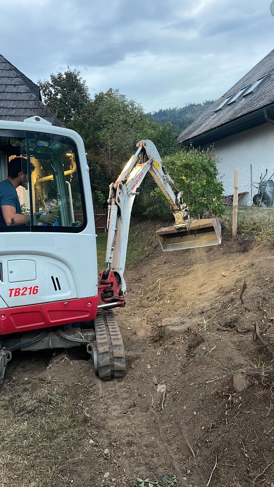 Erdaushub auf Baustelle