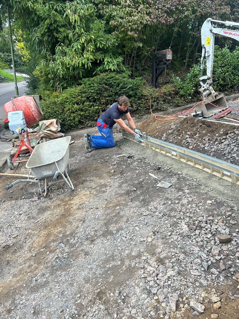 Terrassenpflasterung mit Naturstein